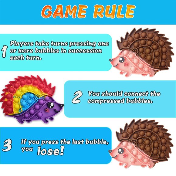 COPY - 1 Piece of Hedge Hog Pop It Easter Fidget Toy Assorted - Picture 4 of 4